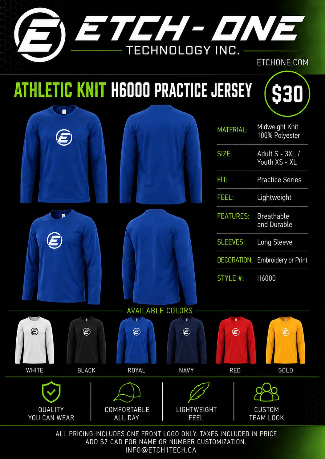 Athletic Knit H6000 Practice Jersey flyer